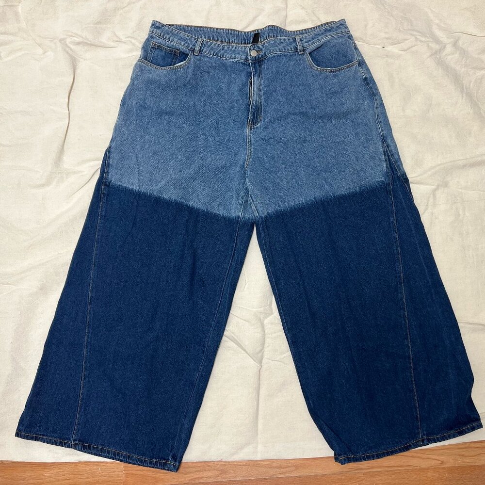 two tone blue denim jeans from CIDER